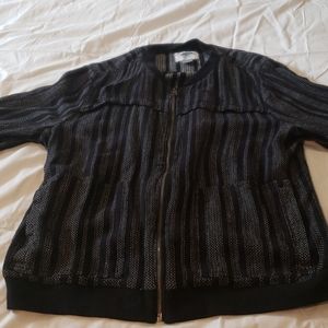 Old Navy black and white stripped jacket
